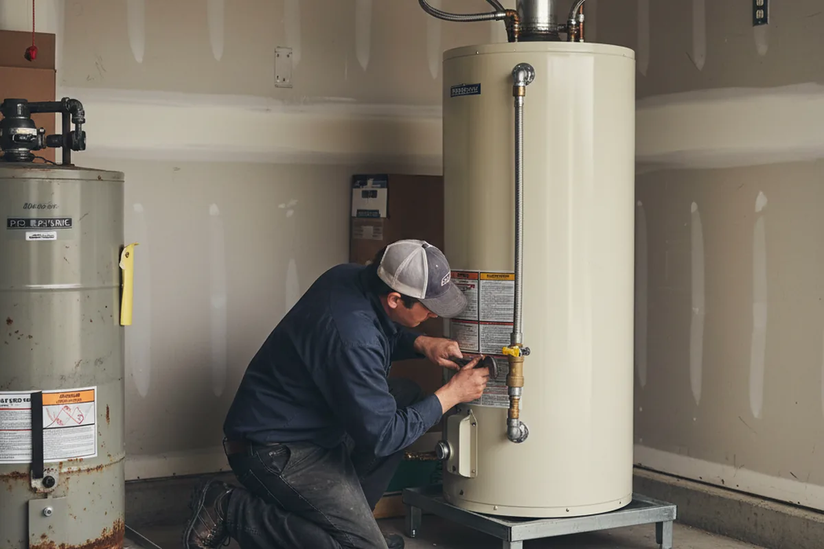 Water heater and shutoff valve replacement in Wake Forest